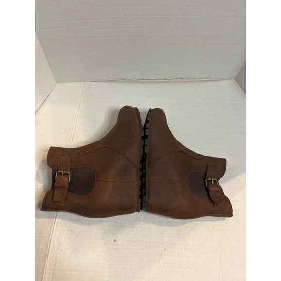 Merrell Womens Brown Leather Chelsea Ankle Boots 8 hidden wedge heel. - Picture 9 of 9